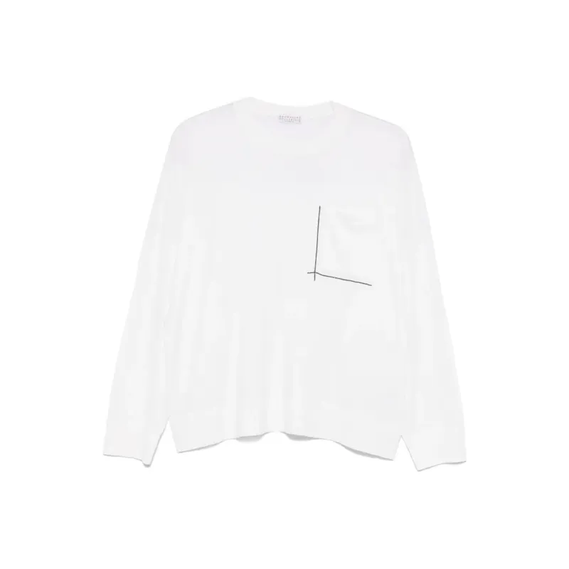 Brunello Cucinelli Monili Embellished Drop Shoulder Jumper-0
