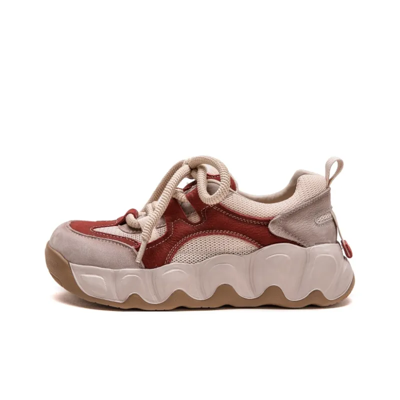Chibang Height Increasing Lightweight Low Top Chunky Sneakers Women's-5