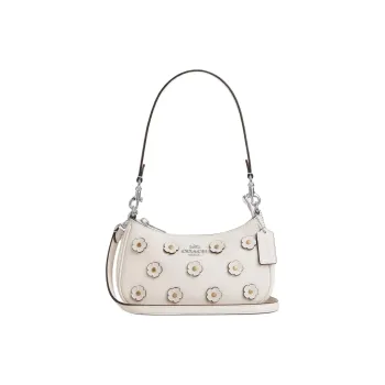 COACH Teri Leather Handbag, Shoulder Bag, Crossbody Bag Mini Women's Beige