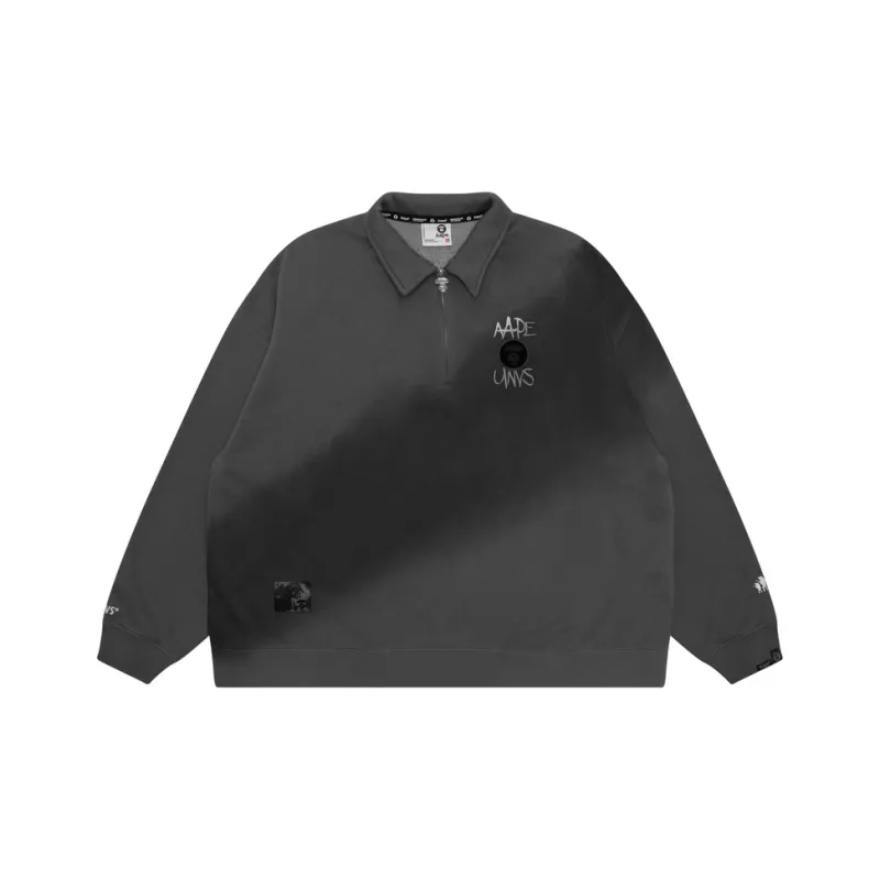 Aape Embroidered Logo Long sleeve Polo Shirt-4