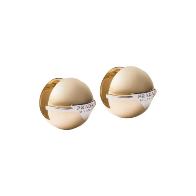 PRADA Metal Earrings Women's Gold-0