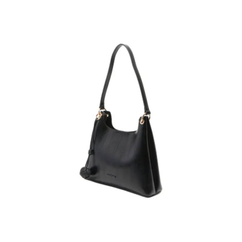 Three Blessings PU Crossbody Bag, Shoulder Bag Medium Size Women's Black/Khaki-1