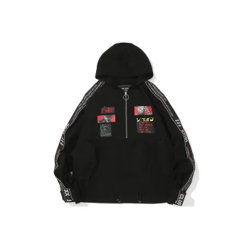 Clubxxhh Loose Fit Jacket Unisex Black