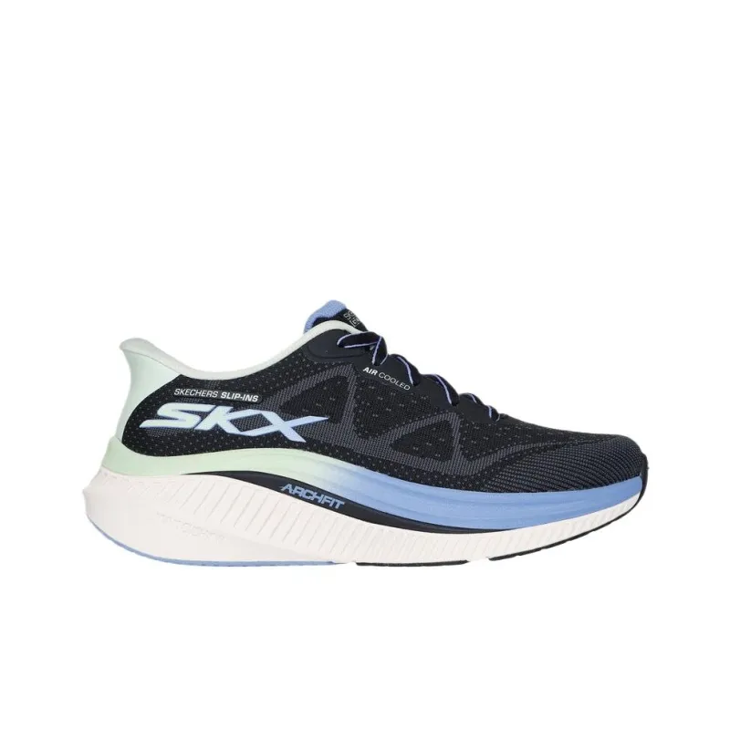 Skechers Cushioning And Breathable Low Top Running Shoes Women's Black-1