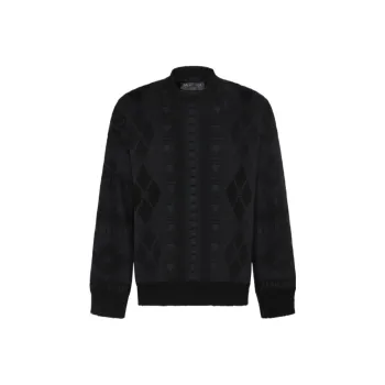 Balenciaga Logo-jacquard Distressed Jumper