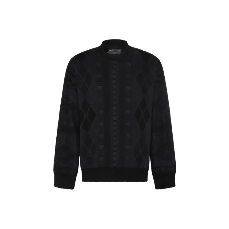 Balenciaga Logo jacquard Distressed Jumper-0