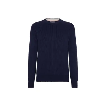 Brunello Cucinelli Crewneck Ribbed Knit Jumper