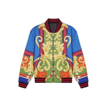 VERSACE Jackets Men Blue