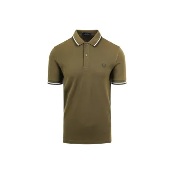 FRED PERRY Polo Shirt Men's Dark Green