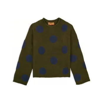 Brain Dead TEDDY FUR DOT KNIT SWEATER Sweater Unisex Olive
