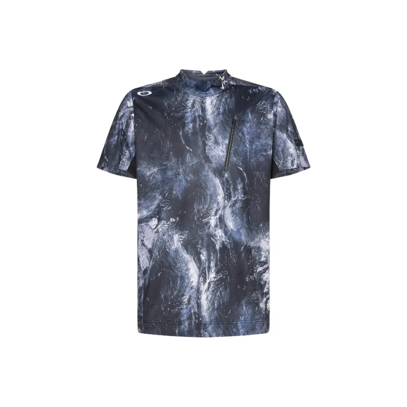 Oakley Skull Bold Omble Mock T Shirt Men's Black Print-0