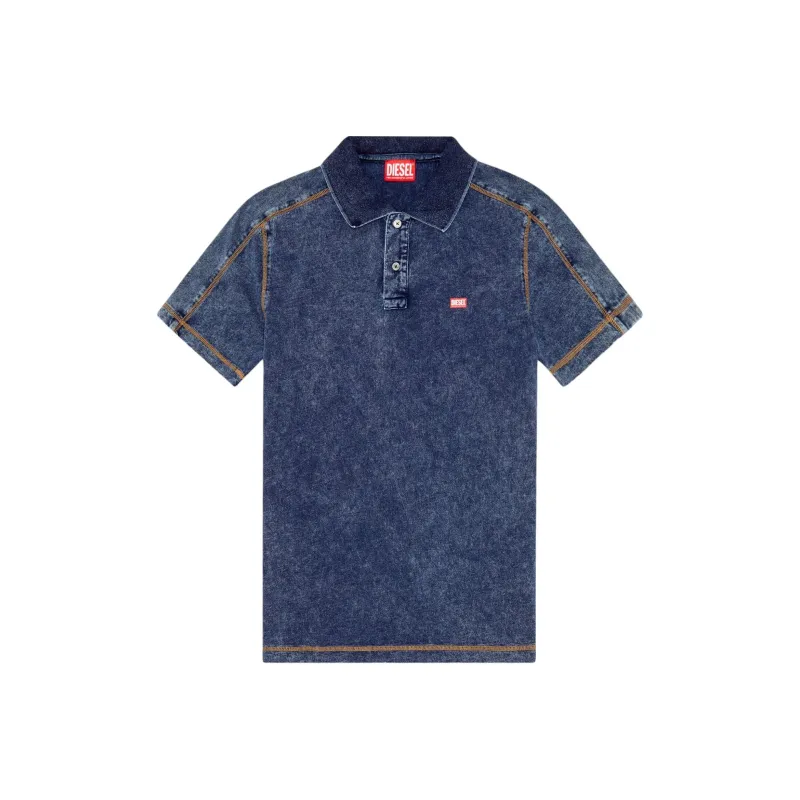 DIESEL T Swind Logo Patch Polo Shirt-0