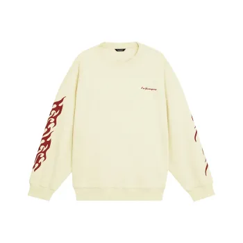 LUJIAMEN Sweatshirt Unisex Ecru