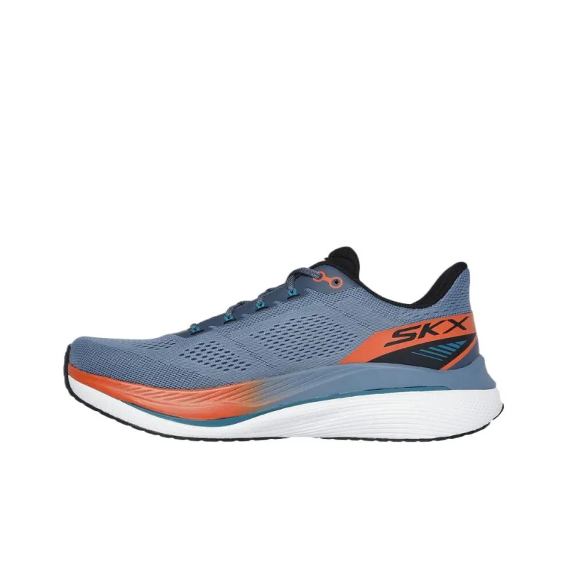 Skechers Cushioning, Slip Resistant, And Breathable Low Top Running Shoes Men's Blue-1