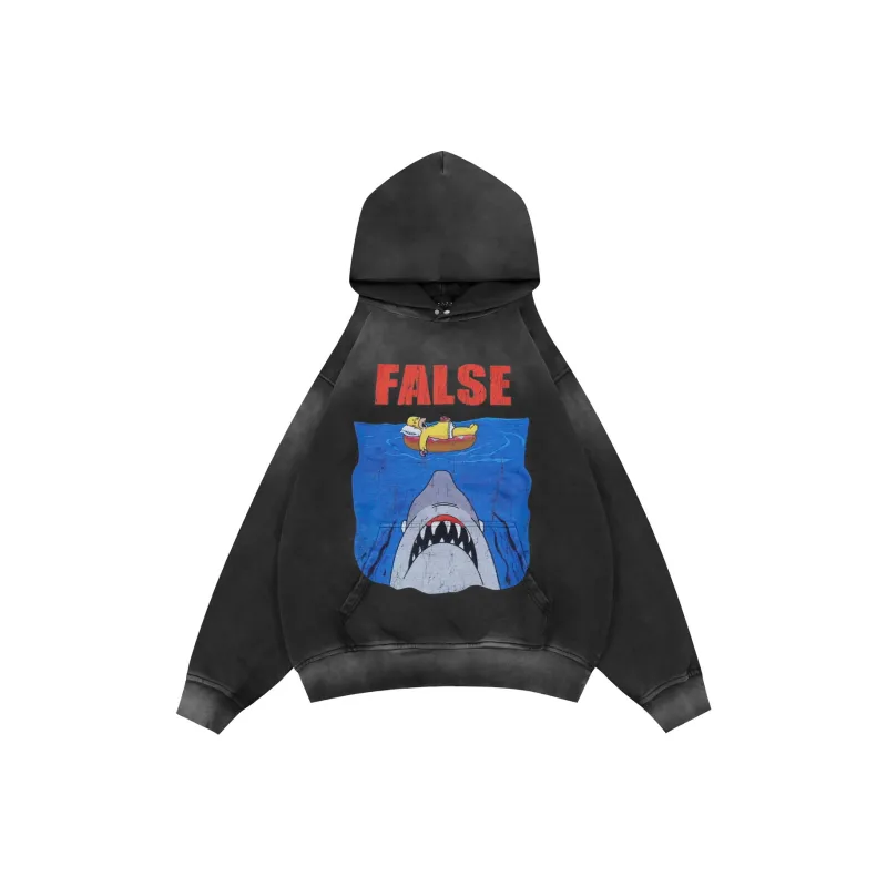 False Perception Sweatshirt Unisex Washed Black-0