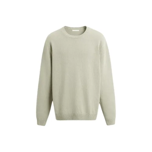 ZARA crewneck sweaters Men Lake Green