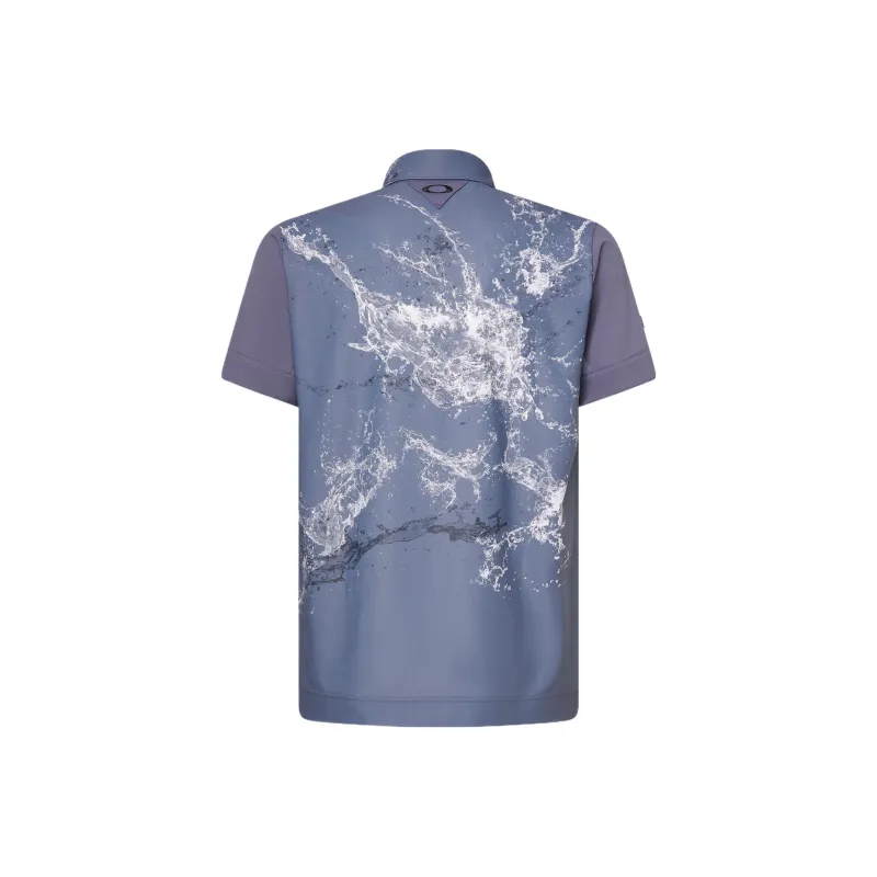 Oakley Skull Water Ballet Shirt Polo Shirt Women's Blue-1