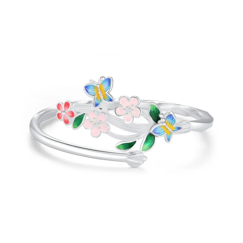 SHUIBEI 999 Fine Silver Sterling Silver Bracelets Women's-1