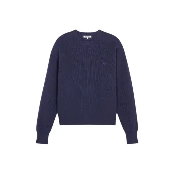 Maison Kitsune Fox Head Patch Knitted Jumper