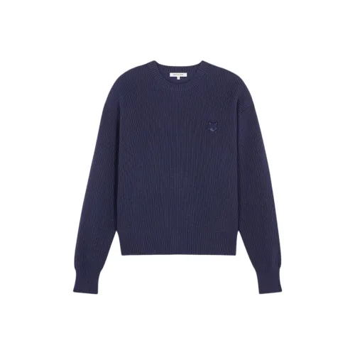 Maison Kitsune Fox Head Patch Fine Knit Jumper