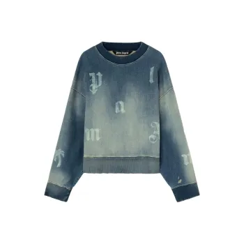 PALM ANGELS Logo Printed Crewneck Sweatshirt