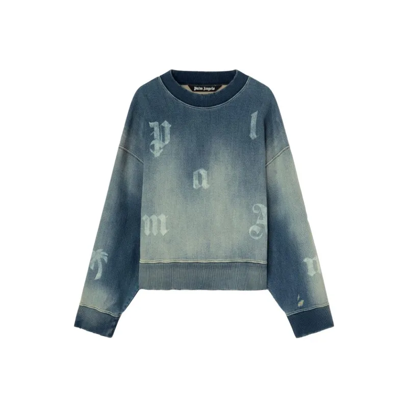 PALM ANGELS Logo Printed Crewneck Sweatshirt-0