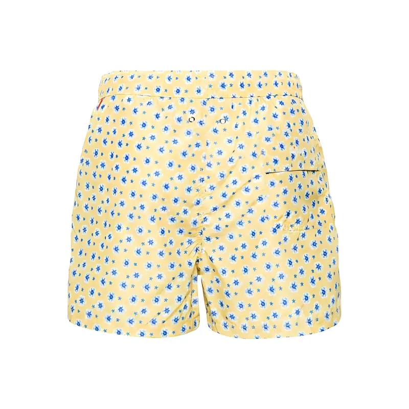 KITON Floral Printed Drawstring Swim Shorts-1