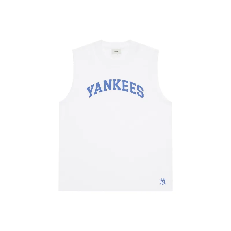 MLB New York Yankees Tank Tops Unisex Ecru-0