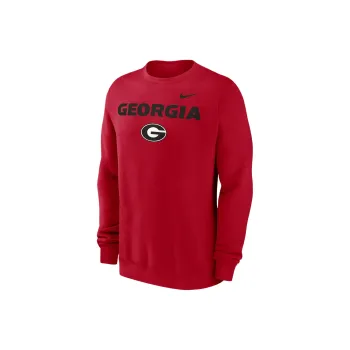Nike Georgia Bulldogs Primetime Primary Stack Men's Nike College Pullover Crew
