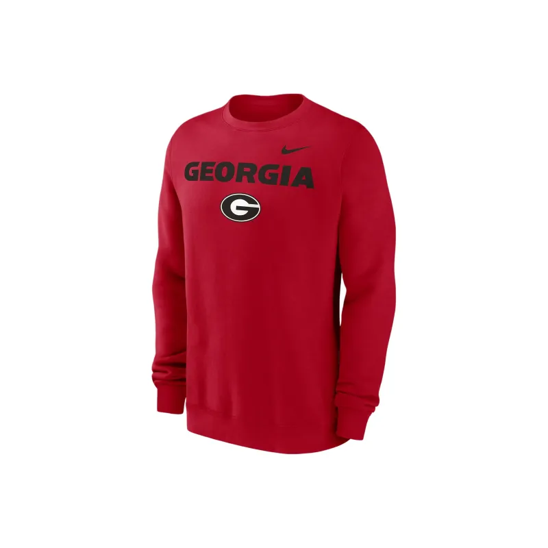 Nike Georgia Bulldogs Primetime Primary Stack Men's Nike College Pullover Crew-0