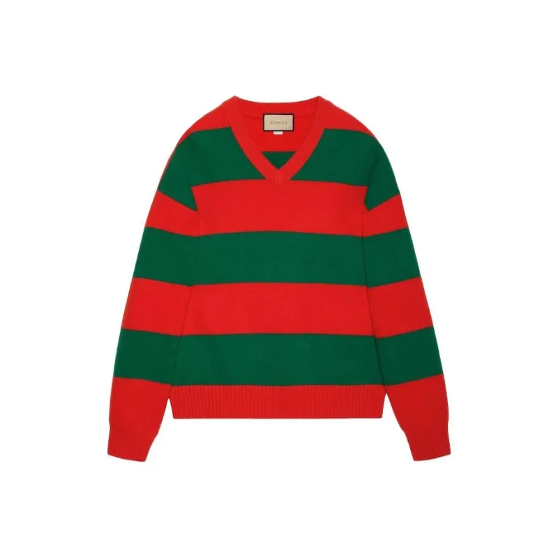 GUCCI Felted Wool Striped Sweater-0