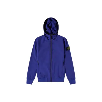 STONE ISLAND Logo Patch Zip Up Jacket