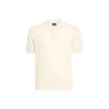 Drumohr Short Sleeved Knitted Polo Shirt