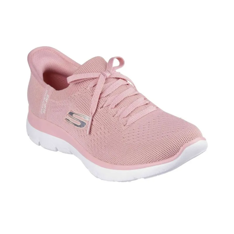 Skechers Slip ins Abrasion Resistant Breathable Low Top Running Shoes Women's Pink-2