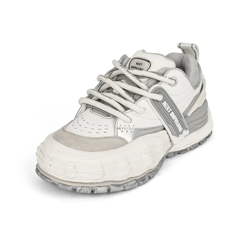 NEXT IMPULSIVE Wave Collection Stylish Skateboarding Shoes Unisex Silver White Brand Theme Box Limited Edition-2