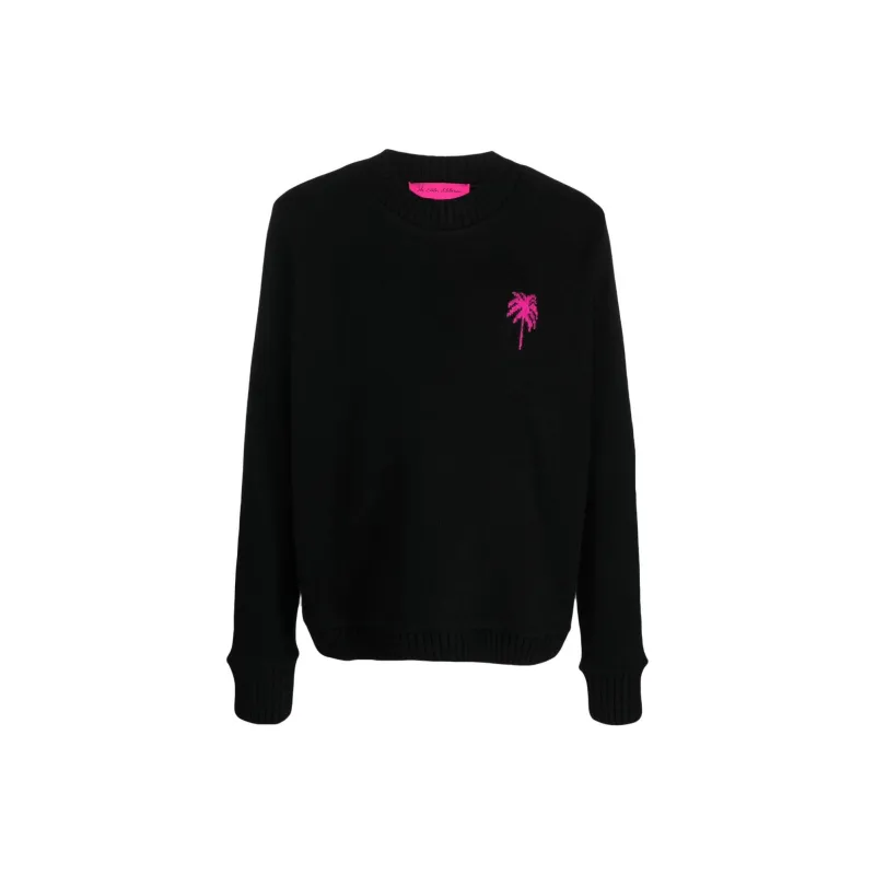 The Elder Statesman Palm-Tree Crewneck Jumper-0