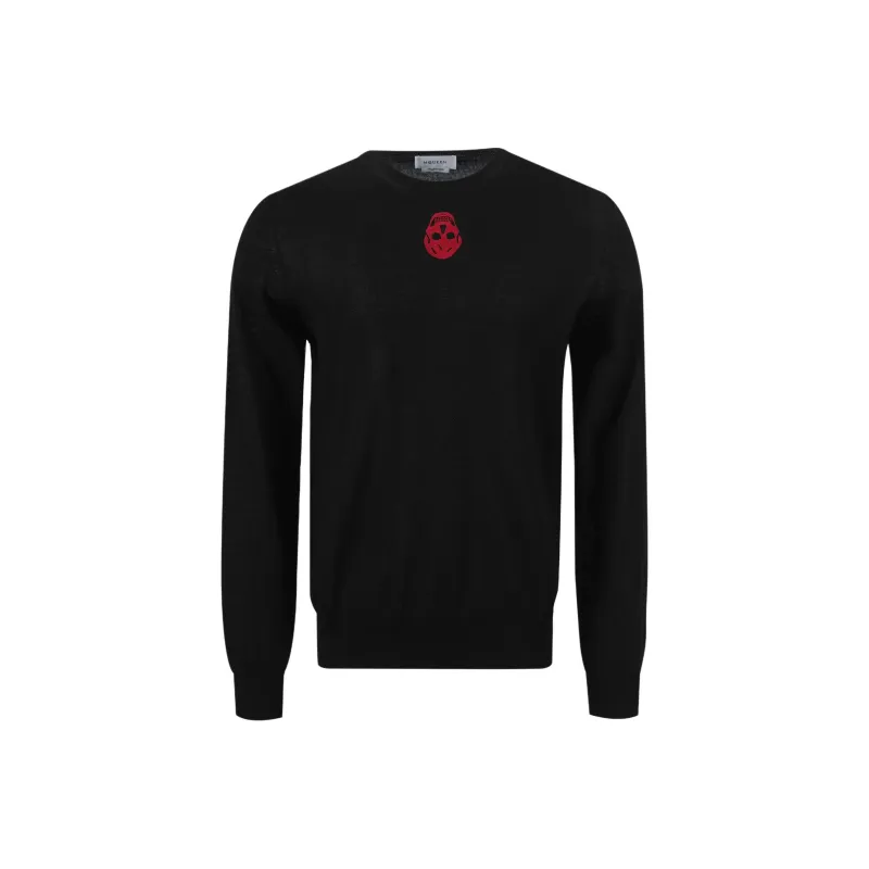 Alexander McQueen Skull Embroidered Knitted Jumper-0