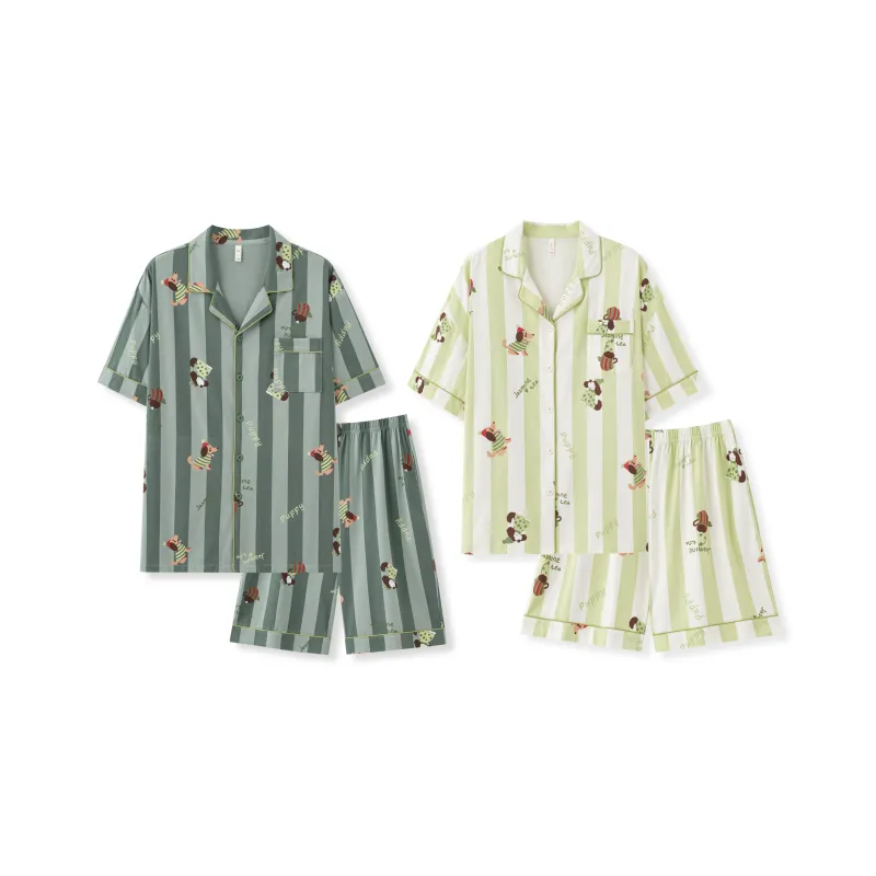 WANANNI Pajama Set Unisex Green-0
