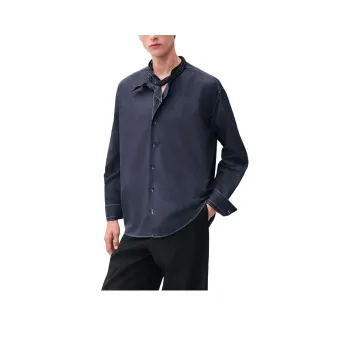 HERMES Marius Shirt Men's Dark Blue