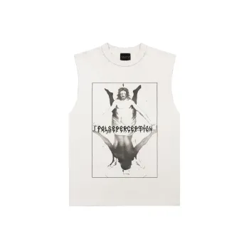 False Perception Tank Tops Unisex Distressed White