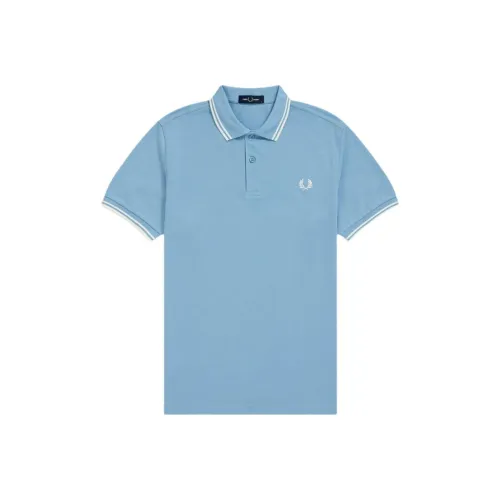 FRED PERRY Polo Shirt Men's Sky Blue