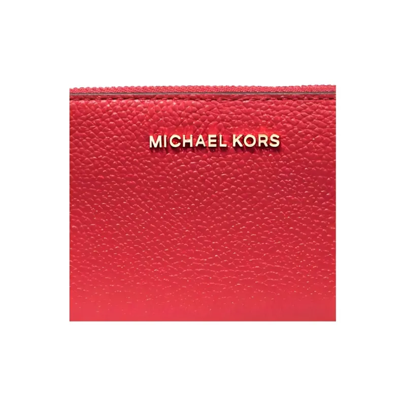 MICHAEL KORS Money Pieces Cow Leather Wallet Trumpets Women's Red-4