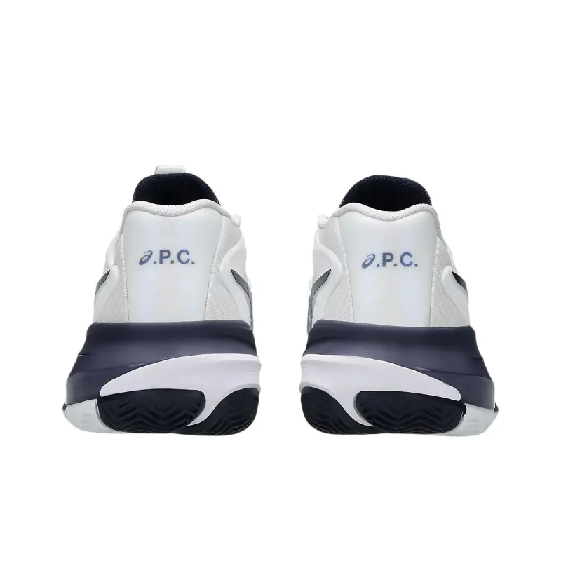 A.P.C x Asics GEL RESOLUTION 10 Anti Slip Wear Resistant Low Top Tennis Shoes Women's White Blue-3