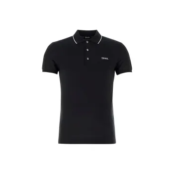 Zzegna Logo Embroidered Short Sleeved Polo Shirt