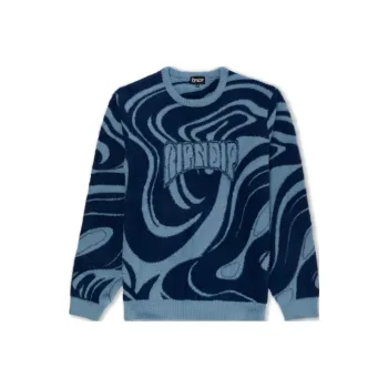 RIPNDIP FW23 Psychedelic Mohair Knit Sweater Sweater Unisex Deep Slate Color
