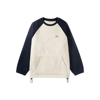 BORDERLESS BDLS Sweatshirt Unisex Ecru+Navy Blue