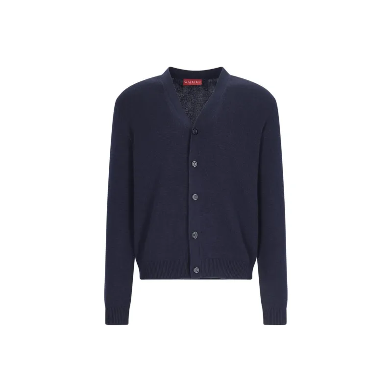 GUCCI Buttoned Up V Neck Cardigan-0