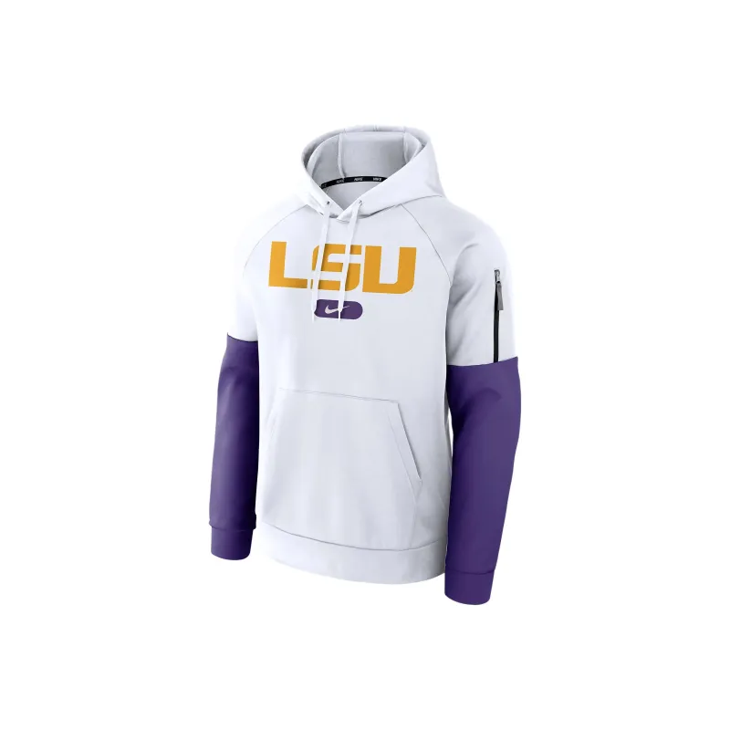 Nike Lsu Tigers Fitness Men’s Nike Therma College Pullover Hoodie-0