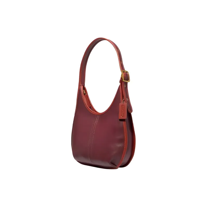 COACH Ergo Glove Tanning Shoulder Bag Handbags Shoulder Bags Medium Size Women's Burgundy-2