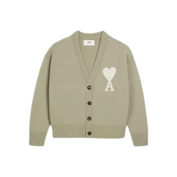 AMIPARIS Paris Ami De Coeur Logo Intarsia Knitted Cardigan